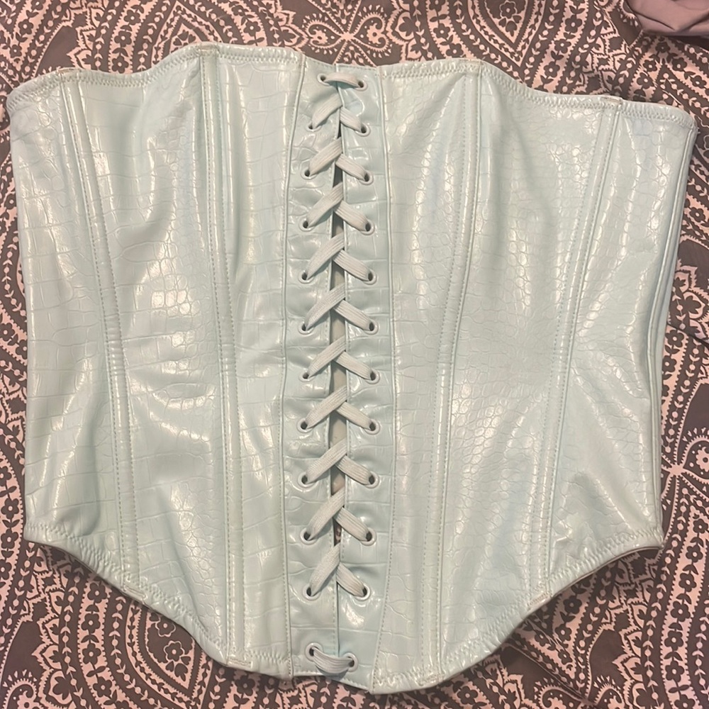 Savage X Fenty Blue Teal Corset Size L